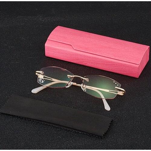 Luxury Diamond Cutting Reading Glasses Women Pink Ultralight Alloy Frame High Quality Anti Blu +1 +1.5 +2 +2.5 +3 +3.5 +4