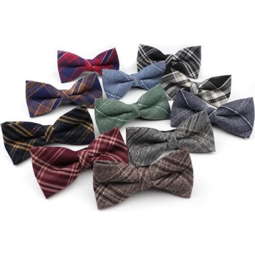 Striped Classical Formal Cotton Bow Ties Gravata Multiple Colors Butterfly Pattern Necktie Mens Luxury Tie Tweed Bowtie
