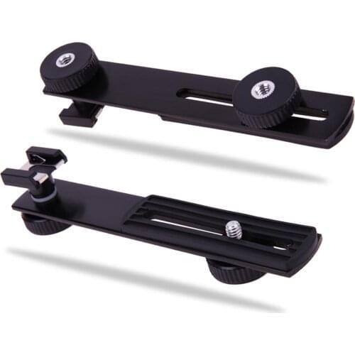 Double-headed Stand Camera Flash Bracket Hot Shoe Arm Bracket Tripod Stand Holder For DSLR SLR DV flash 1/4" Screw Tripod