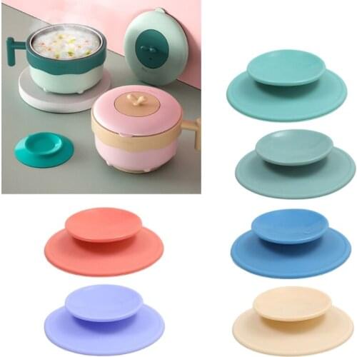 Random Color Baby Feeding Anti-slip Pads Two-sided Suction Cup Children Silicone Dish Cup Double Sucker Mats Coasters