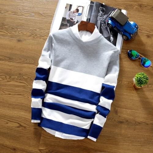 Sweater Men Long Sleeve Pullovers Outwear Man V Neck Male Sweaters Fashion Brand Loose Fit Knitting Clothing Korean Style
