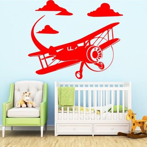 AiyoAiyo Funny Airplane Wall Sticker Wall Stickers Wall Art Wall Paper For Living Room Kids Room Decoration Accessories Murals