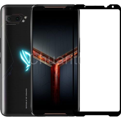 75 Pcs/Lot 2.5D Premium Tempered Glass for Asus ROG Phone II Full Cover Screen Protector Protective Film for Asus ROG Phone II