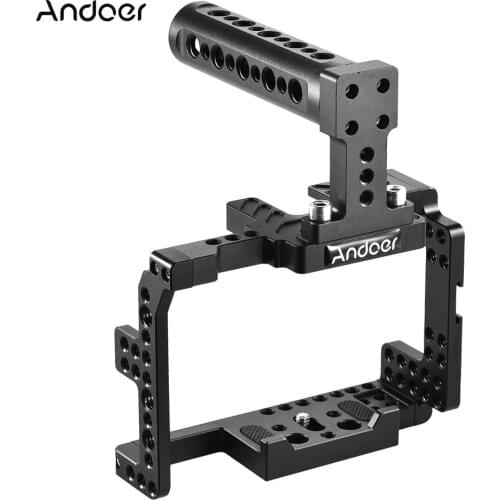 Andoer Protective Video Camera Cage Stabilizer Protector w/Top Handle for Sony A7II A7RII A7SII ILDC Camcorder