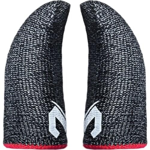 2 Pcs Phone Games Sweat-Proof Finger Gloves Thumbs Cover Anti-slip Cot Sleeve for PUBG Touch Screen Practical Access Retailsale