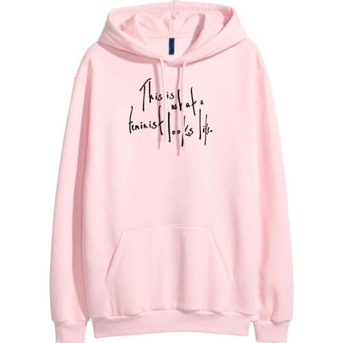 Woman Pullover Hoodies for Women Spring Winter Sweatshirt This Is What A Feminist Looks Like Harajuku Casual