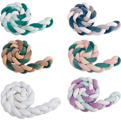 1M/2M/3M/4M Baby Bed Bumper Newborn Cot Bumper Crib Baby Cradles Protector Knot Pillow Cushion Bumper Protector Room Decor Tour