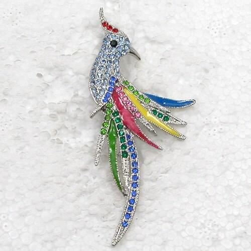 12pcs/lot Wholesale Fashion Brooch Rhinestone Enamel Bird Pin brooches C101075