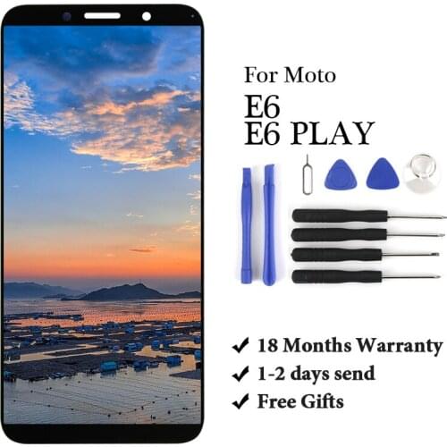 18 month Warranty For Motorola E6 play LCD Display Touch Screen Digitizer Assembly For moto E6 lcd touch screen Accessories