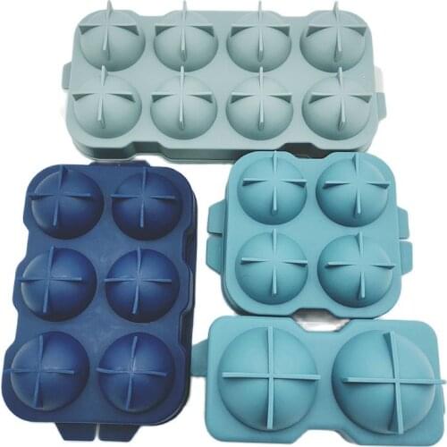 2/4/6/8 Grid Ice Ball Press Mold Cocktail Whiskey Milk Tea Ice Cube Maker Ice Cream Chocolate DIY Home Bar Party Kitchen Tools