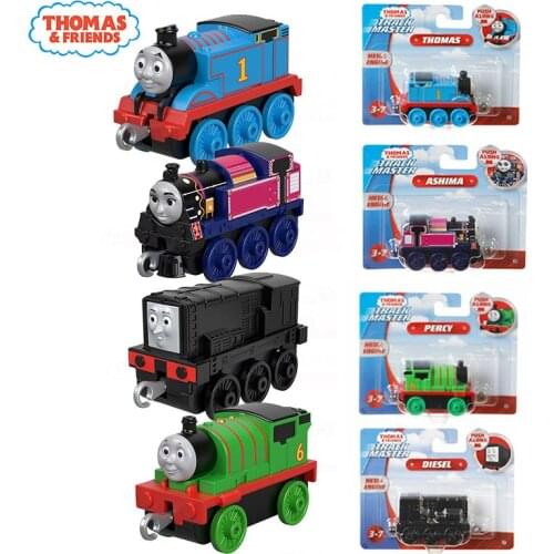 Original Thomas 4pcs Strackmaster 1:43 Train Model Metal Car Gift Toys for Children Boy Diecast Brinquedos Kids Education Car