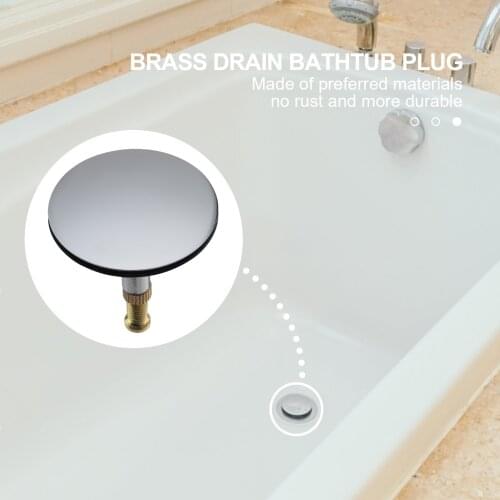 1pc 44mm Bathtub Plug Replacement Bath Pop Up Waste Plug Only Flat Seal Brass Bathroom Tub Drain Drainer Strainer Lowest Price