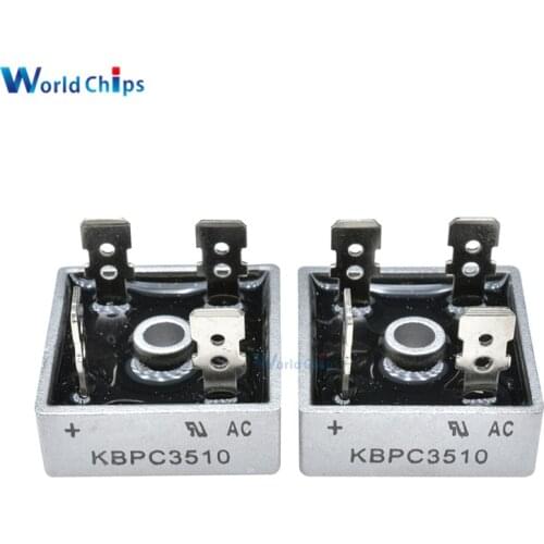 5PCS KBPC3510 35A 1000V Diode Bridge Rectifier KBPC3510 Single Phase Bridge Rectifier New Arrival
