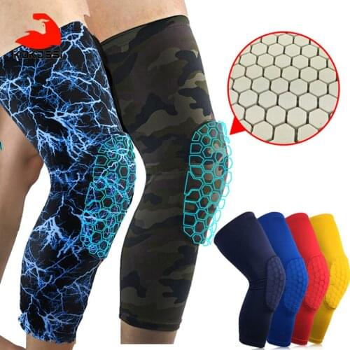 KoKossi Breathable Sports Football Basketball Knee Pads Honeycomb Knee Brace Leg Sleeve Calf Compression Knee Support Protection