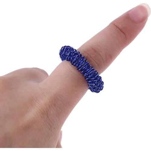 12PCS Sensory Finger Acupressure Ring Fidget Toy For Kids Adults Silent Stress Relief Massager Helps With Focus ADHD Autism