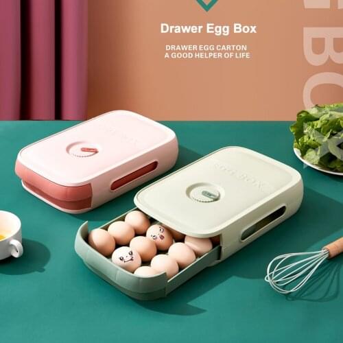 Egg Storage Container Household Colourful Multi-Layer Egg Fresh Storage Box for Kitchen Fridge XH8Z