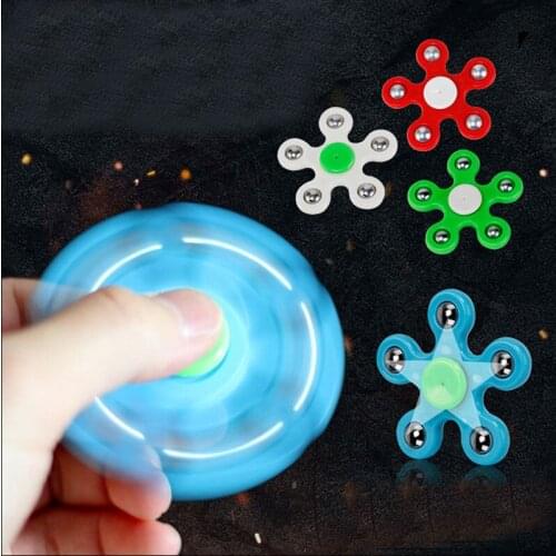 Creative LED Light Luminous Fidget Spinner Changes Hand Spinner Golw in the Dark Stress Relief Toys For Kids