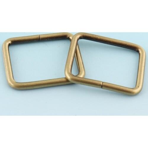 Brass Rectangular buckles 8pcs 32mm Nonwelded Square buckles for Webbing Strap buckles Handbag Leathercraft Hardware Bag rings
