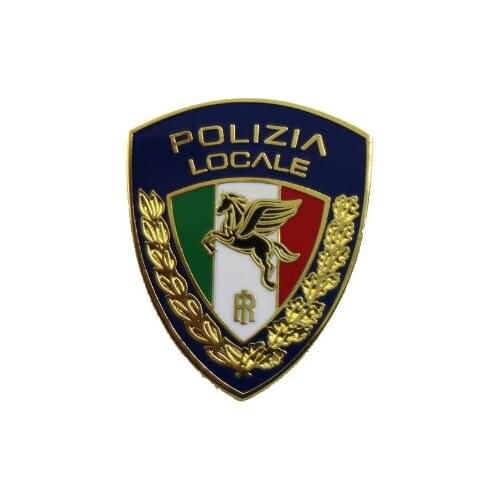 Custom Logo Star International Sheriff Soft Needle Knit Metal Hat Button Tin Badge