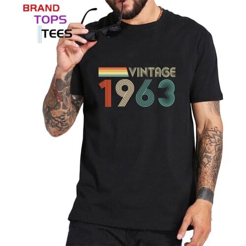 Fashion 60s Clothing Vintage 1963 All Original Parts T Shirt men Retro Tops Born In 1963 Classic T-Shirt 1963 Birth Year tshirts