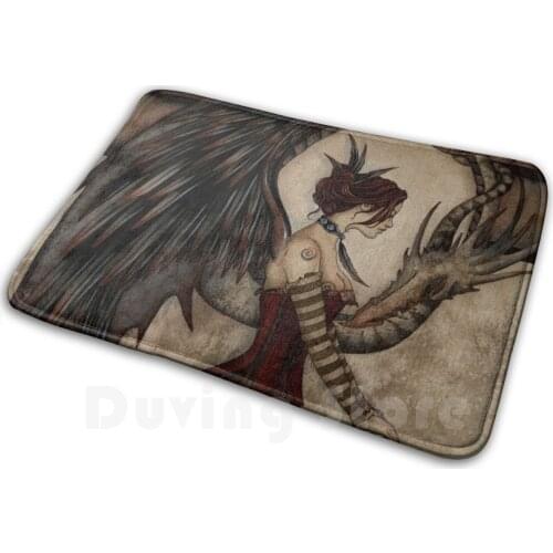 Court Of The Dragon Soft Non-Slip Mat Rug Carpet Cushion Dragon Fairy Fantasy Art Amy Brown Amy Brown Art