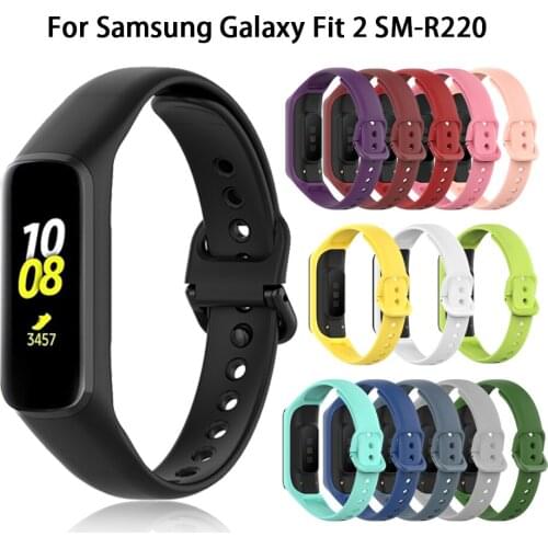 Soft Silicone Sport Band Straps For Samsung Galaxy Fit 2 SM-R220 Bracelet Replacement Watchband For Samsung Galaxy Fit 2 Correa