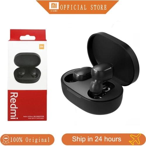 Original Redmi Airdots 2 Earphones Free-shipping Xiaomi Bluetooth Earphones AI Control Gaming Headset Xiaomi Redmi Airdots S