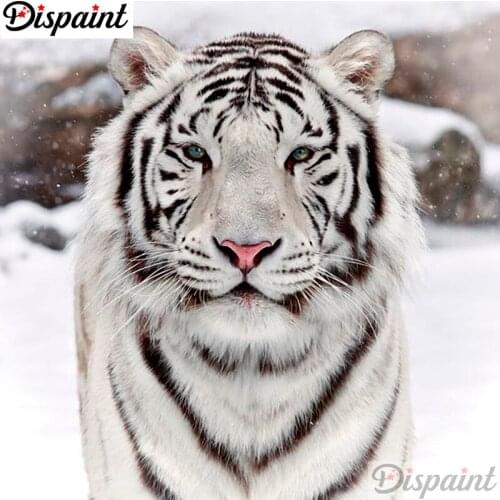 Dispaint Full Square/Round Drill 5D DIY Diamond Painting "Animal tiger scenery"Embroidery Cross Stitch 3D Home Decor Gift A11083