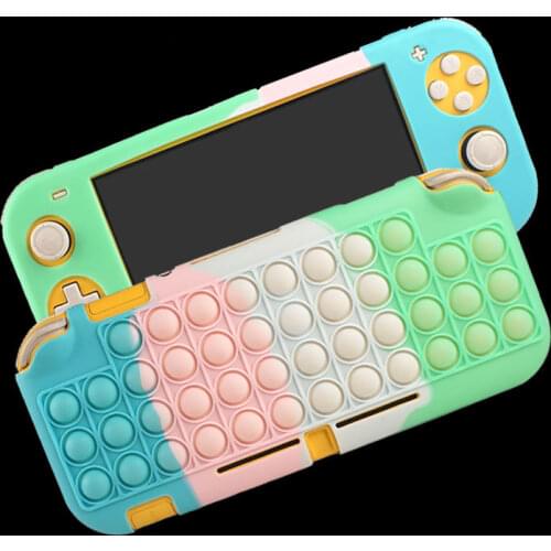 New Push Bubble Sensory Fidget Toy For Nintendo Switch Lite Game Console Case Switch Lite Accessories Silicone Case