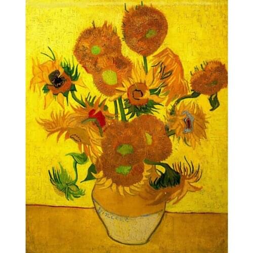 Full set of DIY diamond painting kit Van Gogh sunflower cross stitch diamond embroidery rhinestone mosaic home decoration gift