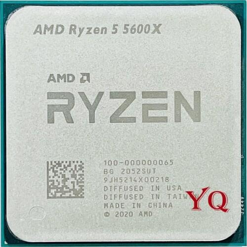 AMD Ryzen 5 5600X R5 5600X 3.7 GHz Six-Core Twelve-Thread CPU Processor 7NM 65W L3=32M 100-000000065 Socket AM4