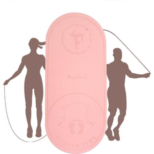140x60cm Anti-slip Jump Rope Mat, Sound Proof Knees Protect Skipping Rope Mat, Impact Absorption Jumping Mat for Home Gym