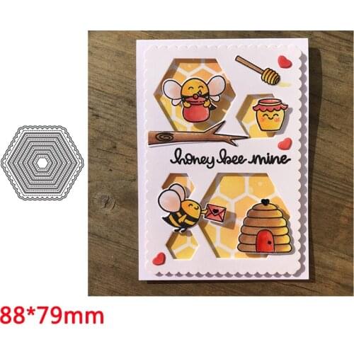 Hexagon Waves Frame Popular Decora Pattern Metal Cutting Dies For New DIY Scrapbooking Album New Craft Embossing Cards 2020