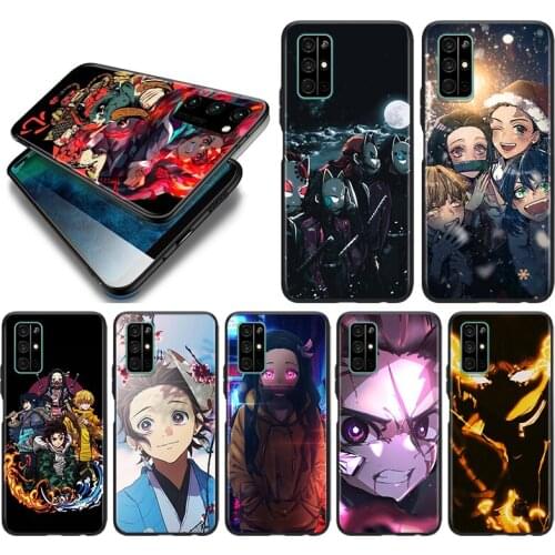 Demon Slayer Kimetsu No Yaiba For Huawei Honor 10i 10 9C 9A RU 9X 9N 9S 9 Pro Lite Play 3E V9 Black Silicone Phone Case
