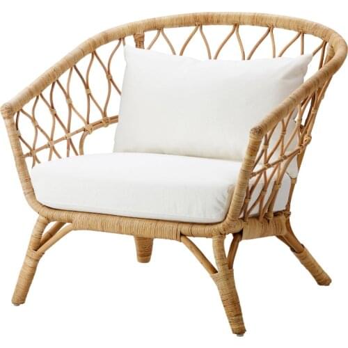 TT Ancient Fish Ins Rattan Chair Single Sofa Indonesia Natural Woven Cane Chair B & B Really Cane Tea Table Combination