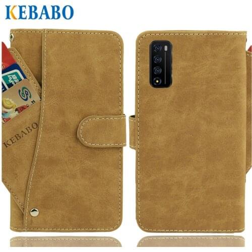 Vintage Leather Wallet XGODY A90 Pro Case 6.6" Flip Luxury Card Slots Cover Magnet Phone Protective Cases Bags