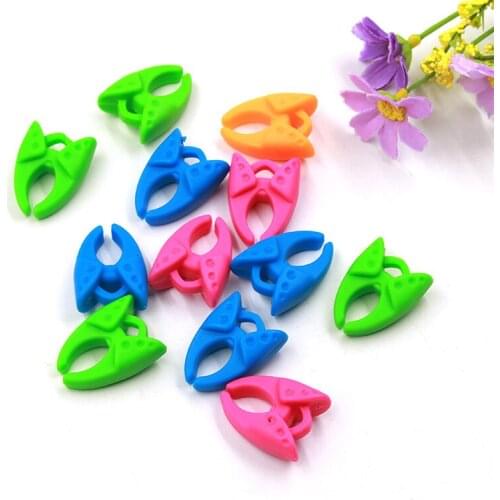 10pcs Colorful Sewing Bobbin Clips Silicone Thread Clips Spools Bobbin Holder Clamps Holders DIY Sewing Storage Supplies Tools
