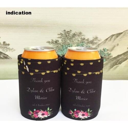 100pcs Sublimation Neoprene Can Coolers Stubby Holder Custom Design For Wine Cooler For Wine Beer Food And Cans Wedding Gift