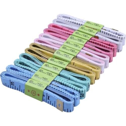 12pcs 1.5M Soft Measuring Tape Flexible Tape Ruler Sewing Tape Measure for Sewing Tailor Craft Measuring Tape Random Color