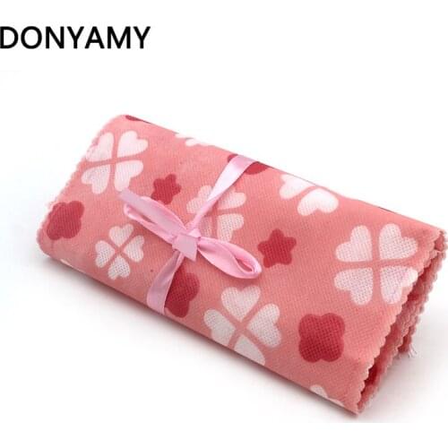 14 Slots Pink Non-woven crochet admission package Crochet Hook Pouch Knit Crocheting Needle Case Holder Organizer Bag