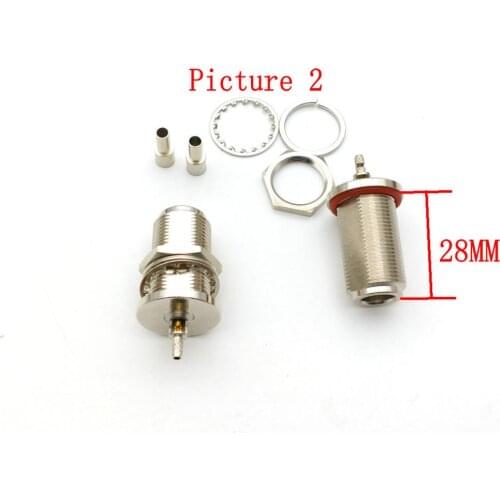 20pcs N Female Bulkhead Solder Crimp RG316 RG174 RG179 LMR100 Cable ADAPTE
