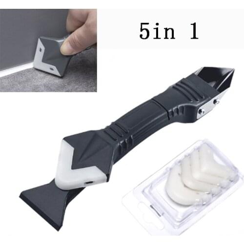 5 In 1 Silicone Remover Sealant Smooth Scraper Caulk Finisher Grout Kit Tools Kitchen Gadgets Hand Tool Sets Cleaning Supplies