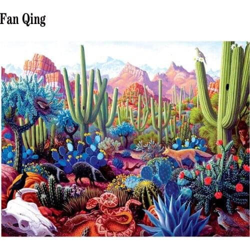 Diamond Painting Cartoon Animal Succulents Full Square Round Drill 5D Diy Rhinestone Embroidery Mosaic Cross Stitch Home Decor