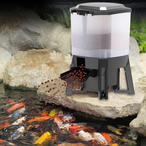Adjustable Solar Powered Automatic Aquarium Feeder Timer Auto Fish Digital Food Dispenser 6L