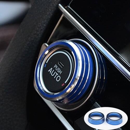Car Audio Knob Central Control Air Conditioning Knob Decoration for Honda CIVIC 2016 2017 2018 2019 2020 Carstyling Accessories
