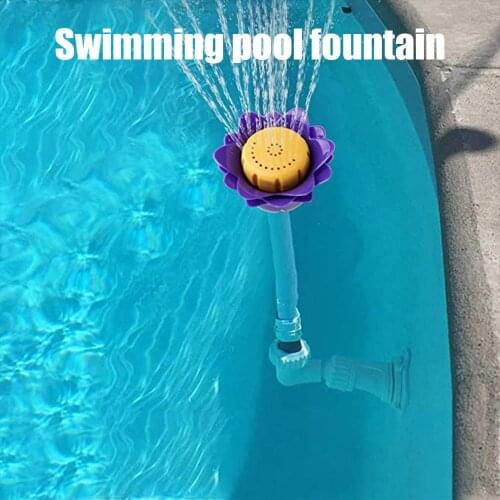Pool Decoration Flower-Shaped Swimming Pool Fountain Sprinklers Above & Inground Pond Waterfall Spray Ornament for Water SAL99