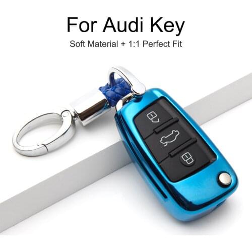 Car Remote Key Case Cover Soft TPU for Audi S5 A4L A1 A3 8P A4 B5 B6 B7 B8 B9 TT A5 A6 A7 A8 Q3 Q5 Q7 4M Key Fob Accessories