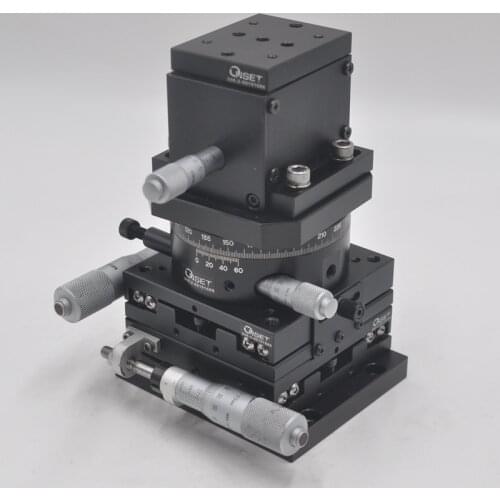 ONSET Taiwan four-dimensional XYRZ axis manual optical cross-displacement 360-degree rotation lift fine-tuning slide aluminum