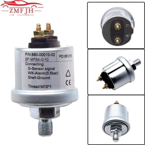 1Pcs Mechanical Oil Pressure Gauge Sensors M10X1 0-5Bar/0-10Bar Oil Pressure Sensors Auto Oil Pressure Gauge Sensor
