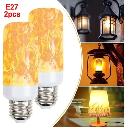 E27 LED Flame Lamp Dynamic Flame Effect Light Bulbs Creative Flickering Emulation Fire Bulbs Christmas Holiday Home Decoration